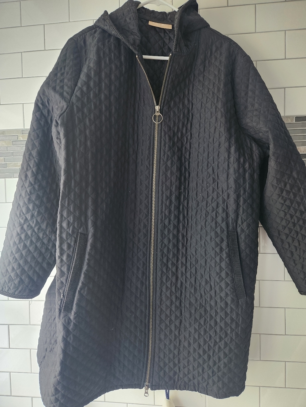 Kate Hill Quilted Hooded Jacket - Black